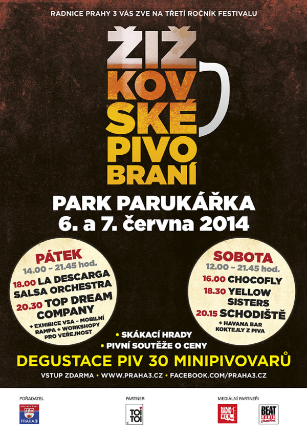 Plakát Žižkovské pivobraní 2014